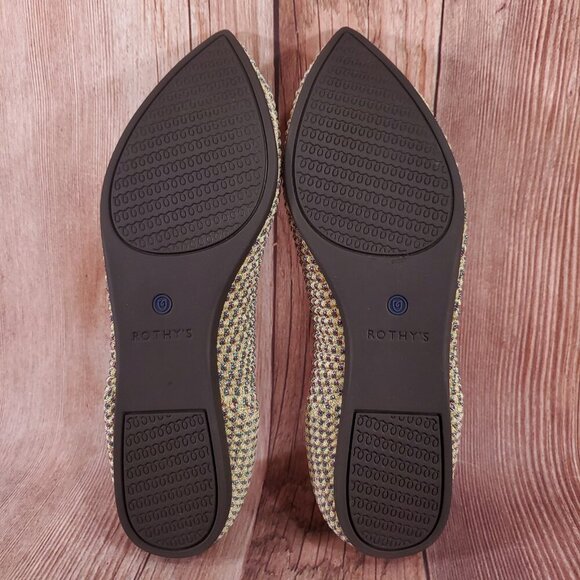 Rothys The Point Womens Size 9.5 Multi Metallic Knit Flats Shoes Retired - Picture 14 of 15